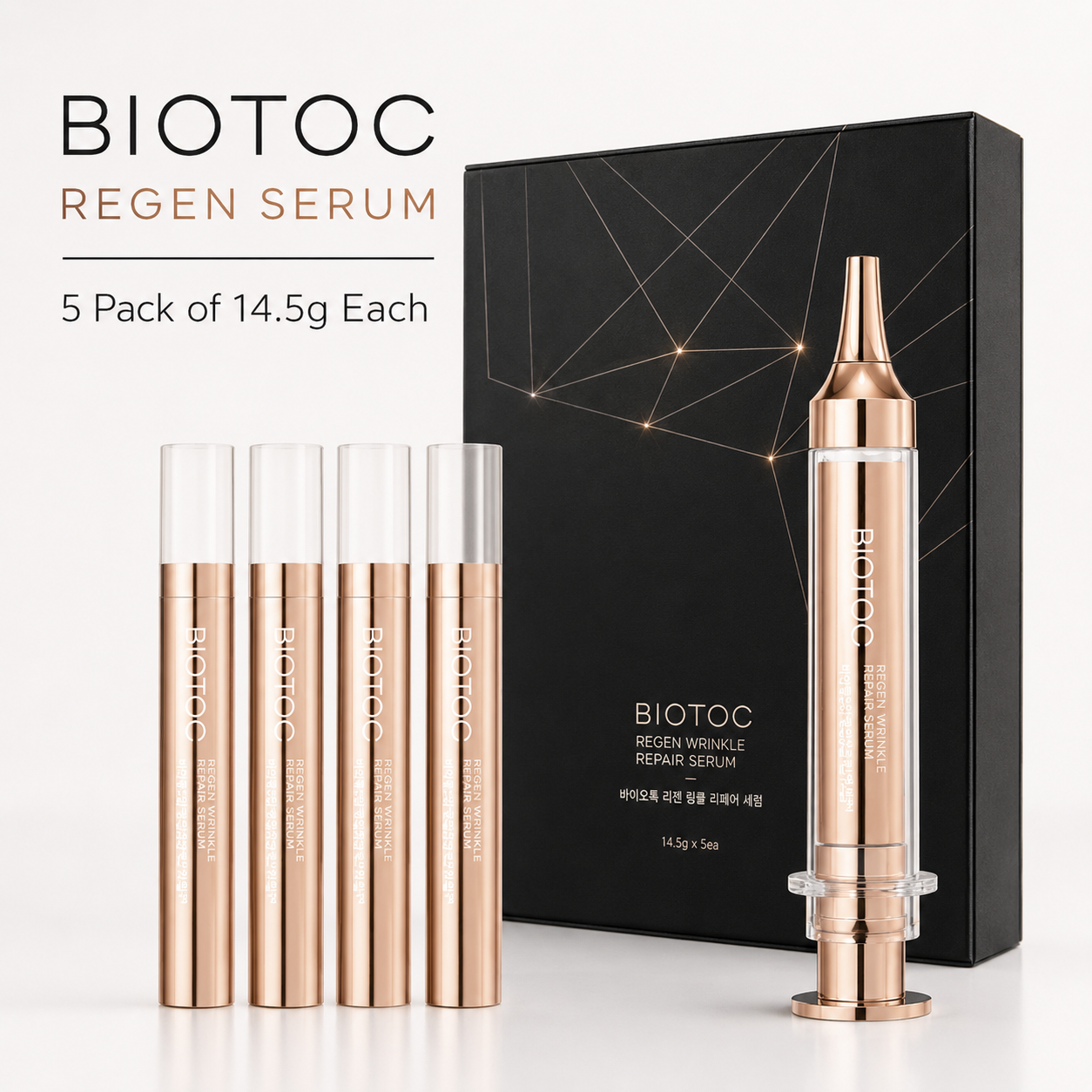 BIOTOC REGEN Wrinkle Repair Serum | Premium Anti-Aging Peptide Serum