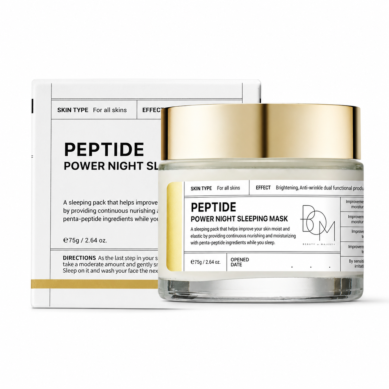 24K Gold Peptide Power Night Sleeping Mask | Overnight Hydrating &amp; Firming Mask