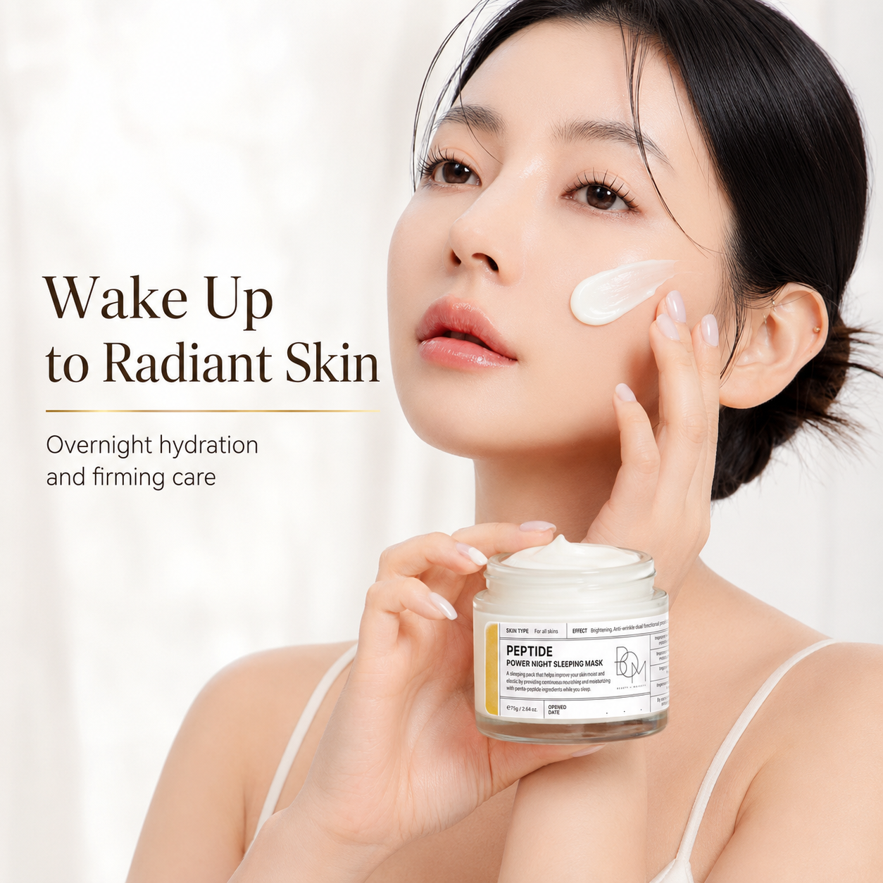 24K Gold Peptide Power Night Sleeping Mask | Overnight Hydrating &amp; Firming Mask